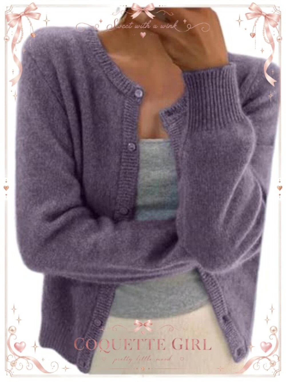 Button Down Knit Cardigan Long Sleeve Relaxed Fit Casual Sweater